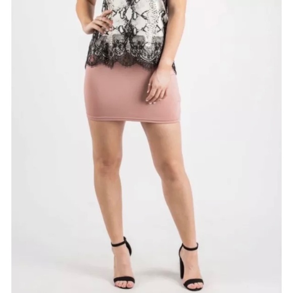 Salty Dresses & Skirts - Mini Skirt Stretch Dusty Rose Small